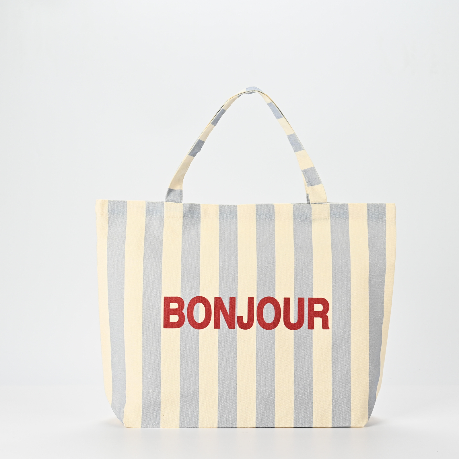 Stripe Two-Tone Spliced Canvas Tote Bag | 12oz Heavy Weight Cotton, Custom Logo Printing, Factory Direct Wholesale - Image 3