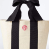 Custom Logo Woven Handbag With Bow | Heavy-Duty Material, Factory Direct
