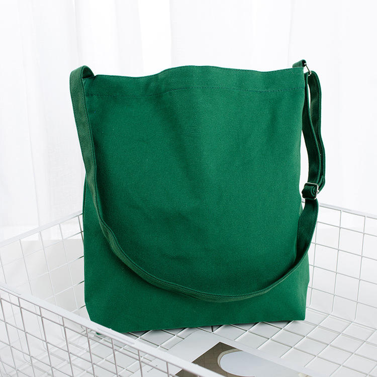 4-Color Block Spliced Canvas Tote Bag | 12oz Heavy Duty Cotton, Custom Logo Print, Factory Direct Wholesale - Image 6