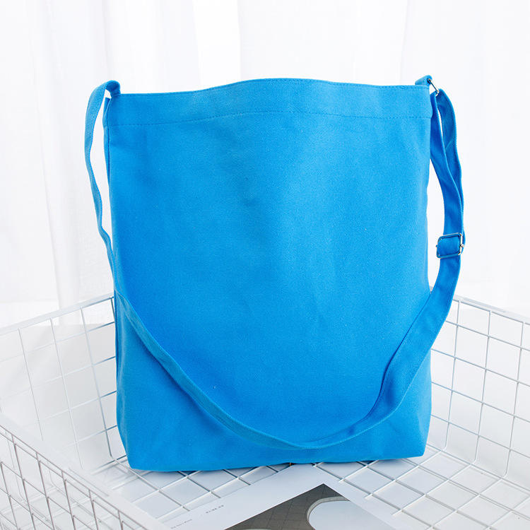 4-Color Block Spliced Canvas Tote Bag | 12oz Heavy Duty Cotton, Custom Logo Print, Factory Direct Wholesale - Image 7