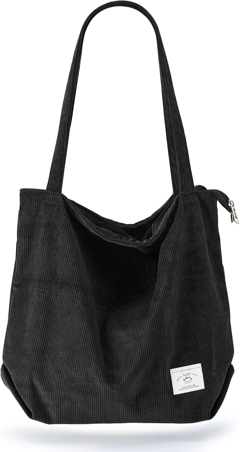 Thick Black Canvas Tote Bag, Reusable Plain Cotton Bag with Custom Logo & Print - Image 4