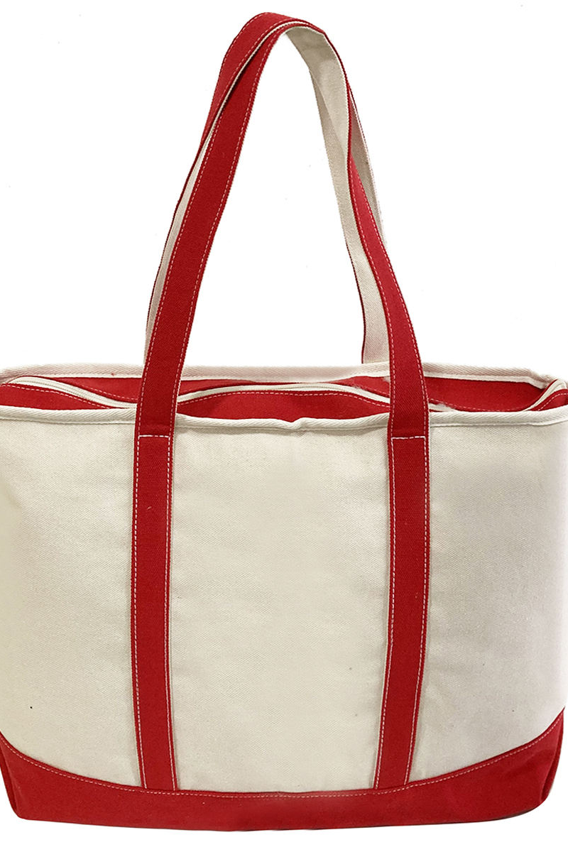 4-Color Block Spliced Canvas Tote Bag, Large Capacity Wearable Shoulder Bag for Daily Use - Image 4