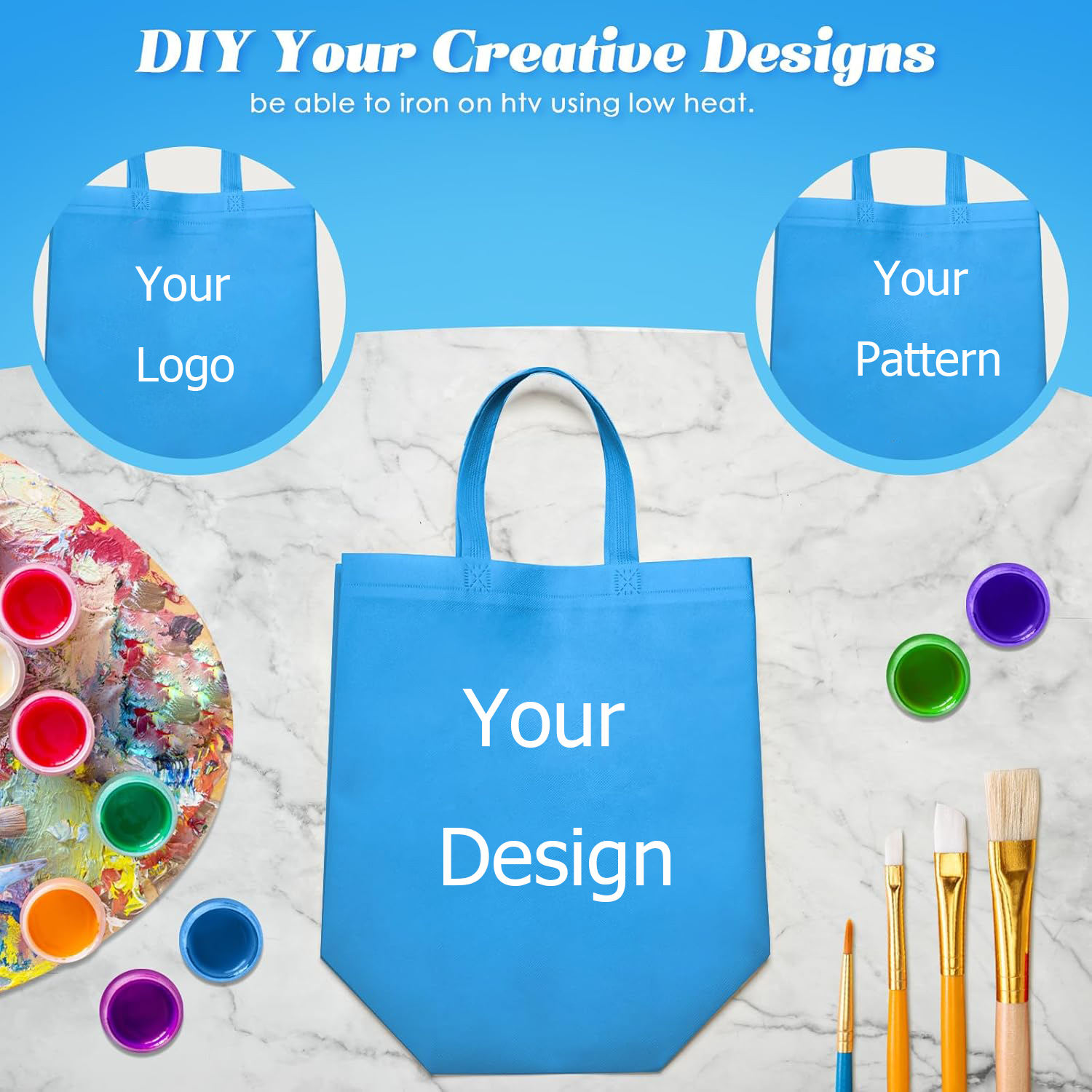 Eco Friendly Non Woven Handled Tote Bag, Custom Logo Print Available, Low MOQ, Factory Direct Wholesale - Image 4