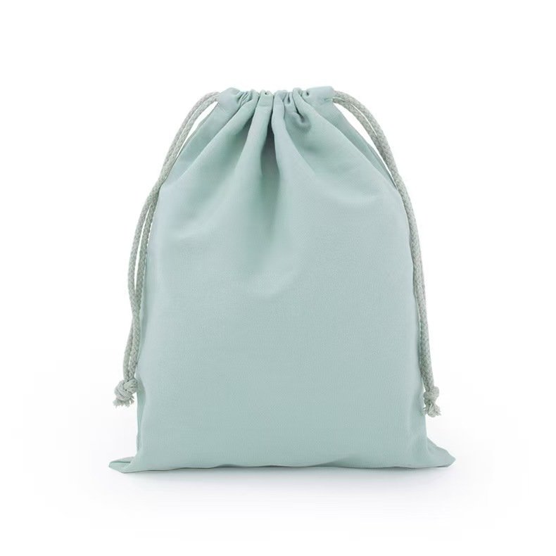 Wholesale Eco-Friendly White Cotton Canvas Drawstring Bag for Gift Packaging Home Storage - Image 5