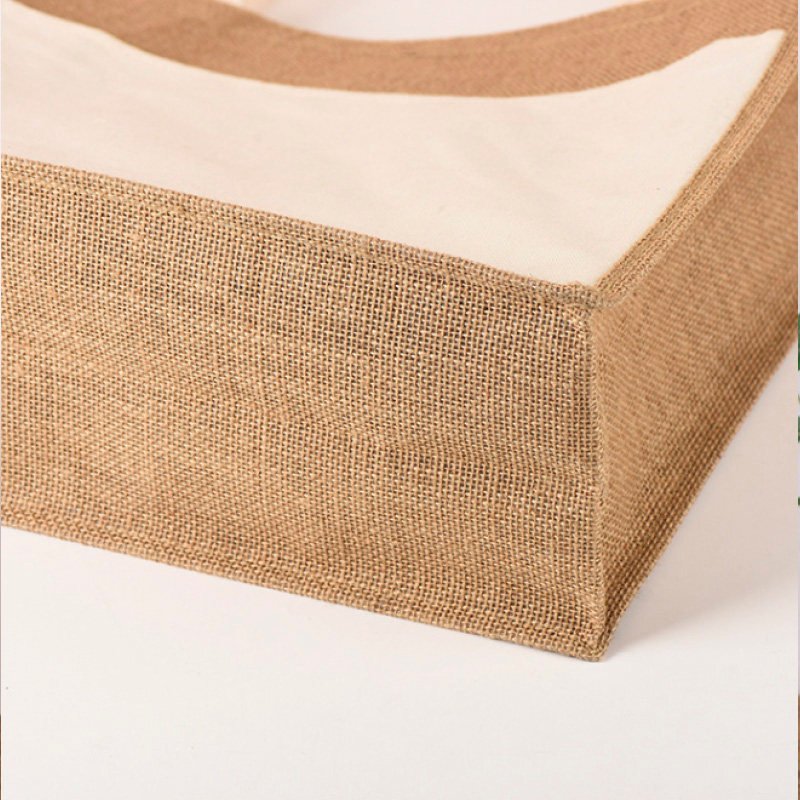 Popular Custom Logo Reusable Cotton Canvas Jute Tote Bag for Shopping and Gift Packaging - Image 7